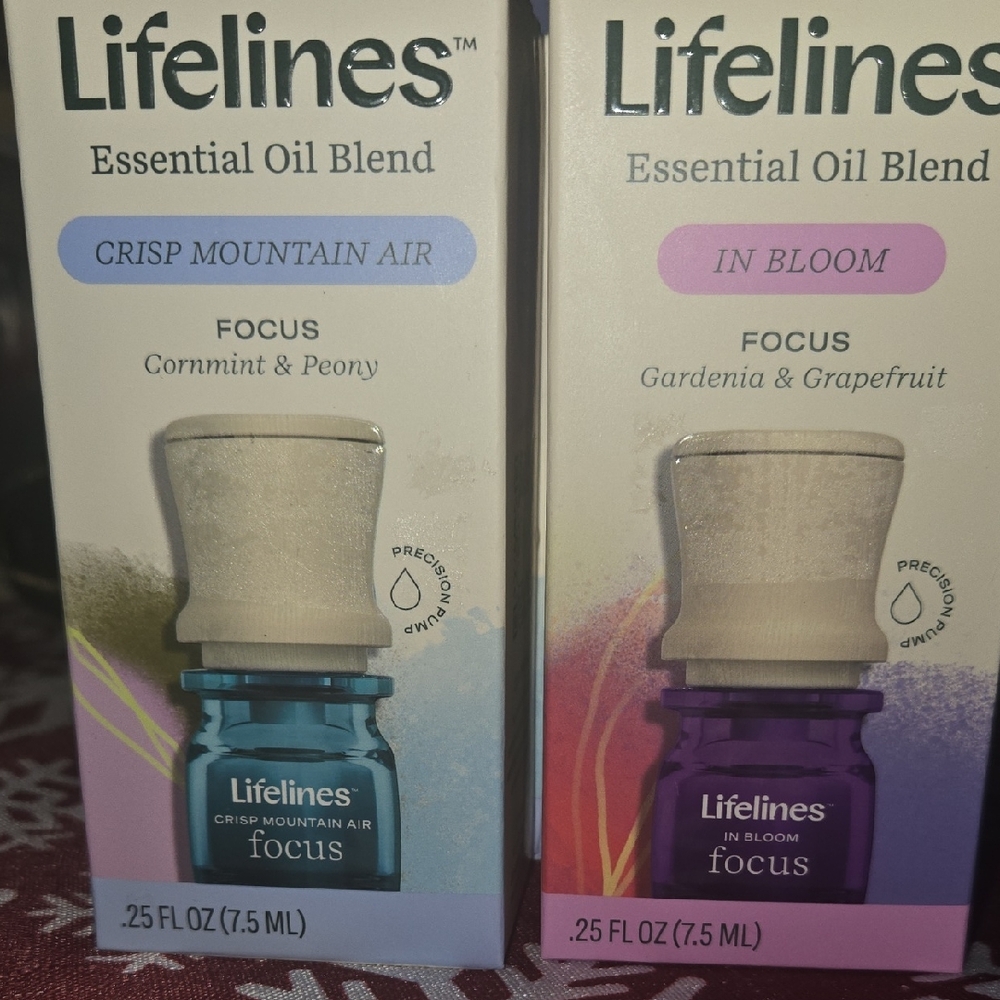 Essential Oil Blend Set - Crisp Mountain Air & In Bloom 3 Of Each Oil Blends New